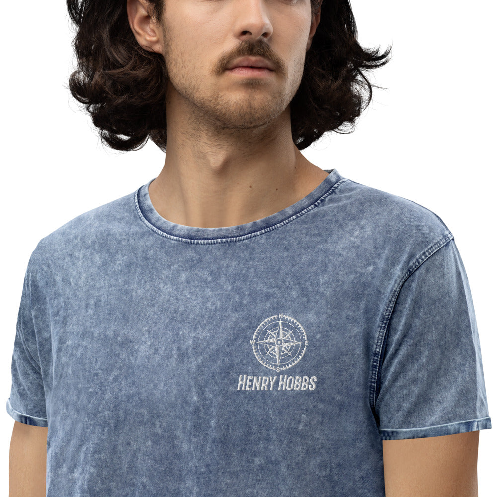 Denim-T-Shirt Stick Logo